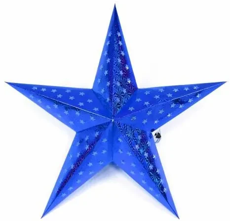 Nexos 29227 Vianočná dekorácia - hviezda s časovačom - 60 cm, 10 LED, modrá