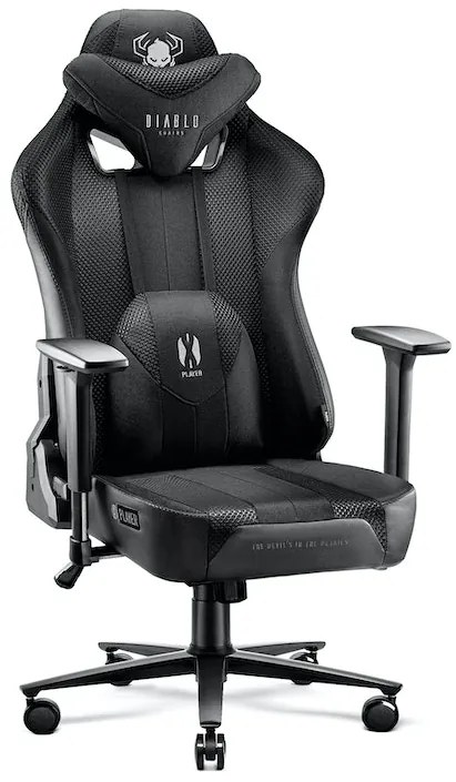 Látkové herné kreslo Diablo X-Player 2.0 Normal Size: čierne Diablochairs