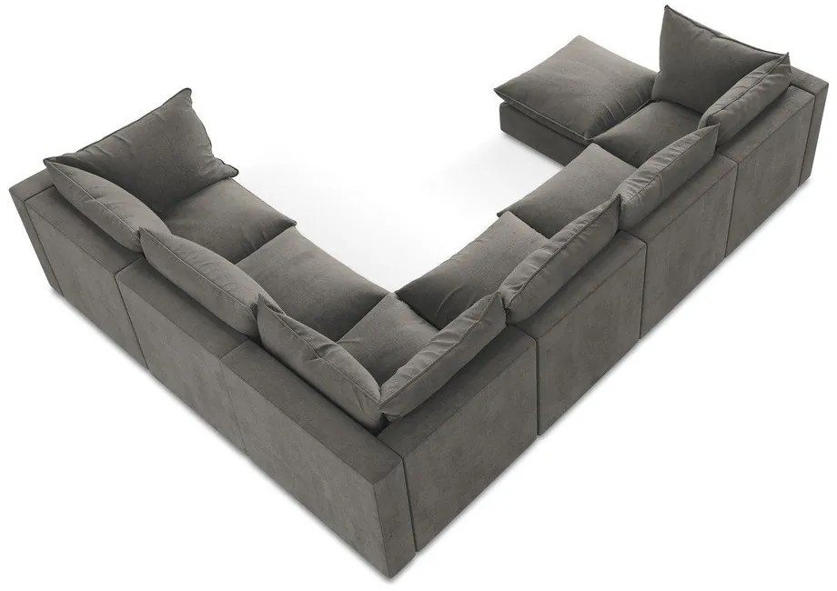 Tmavosivá rohová pohovka (pravý roh/do tvaru "U") Manao – Makamii