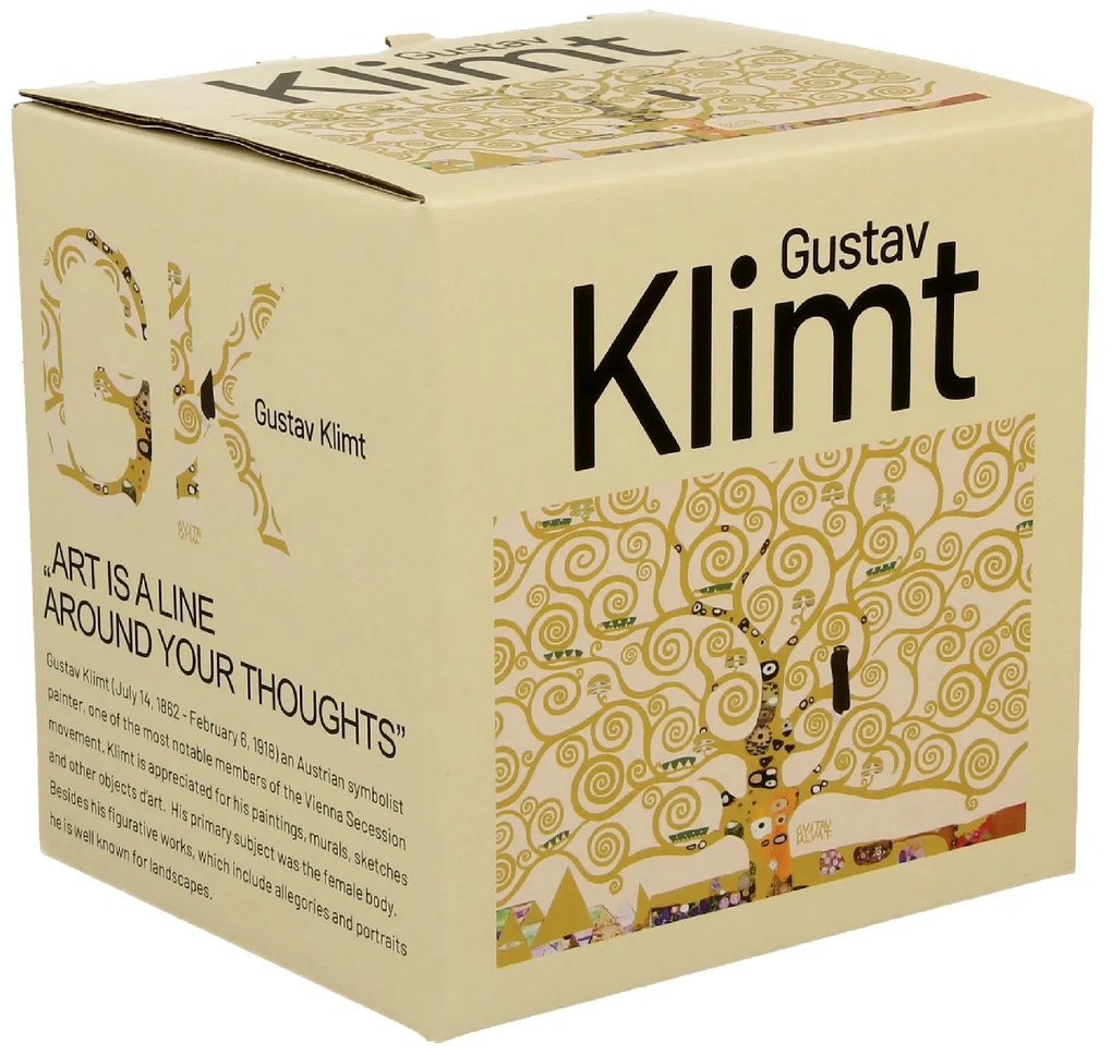 Porcelánový hrnček Klimt Ecru Tree Of Life 350 ml