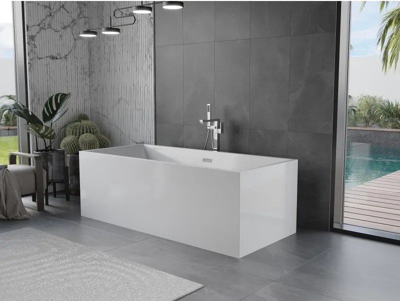 Mexen Vigo, voľne stojaca vaňa 178,5 x 80 cm, biela, chrómový prepad, 51251788000-01