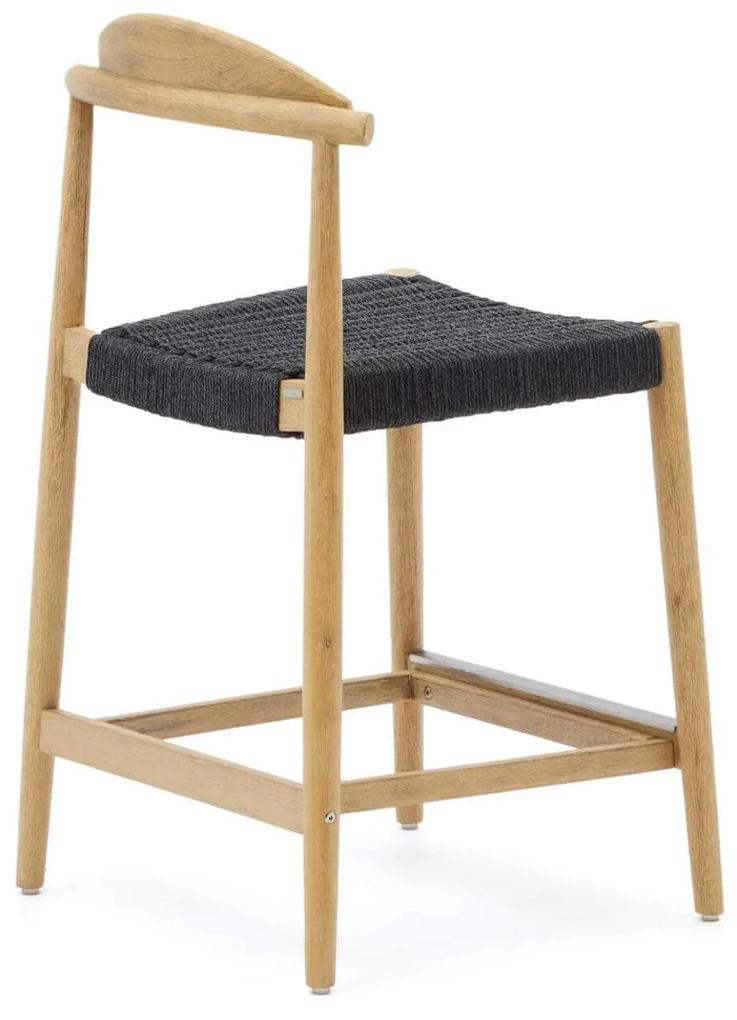 Barová stolička glynis 62 cm prírodná/čierna MUZZA