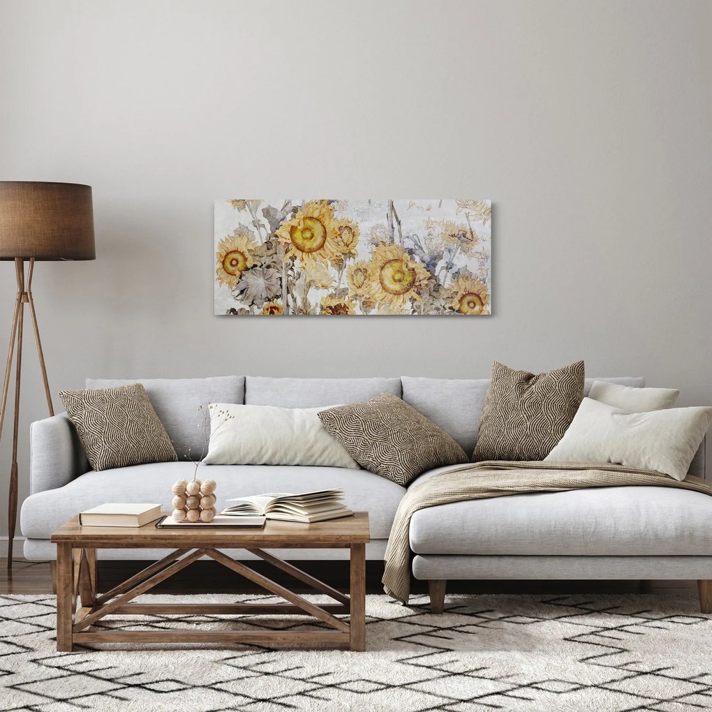 Obraz - Slnečnica v stene (120x50 cm)