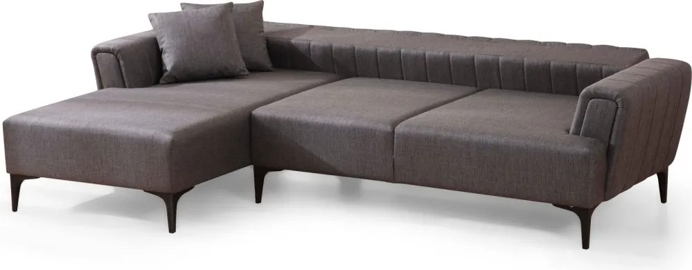 Rohová sedací souprava Hamlet 270 cm tmavě šedá levá