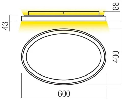 Redo 01-3808 - LED stmievateľné stropné svietidlo NOBU LED/60W/230V čierne