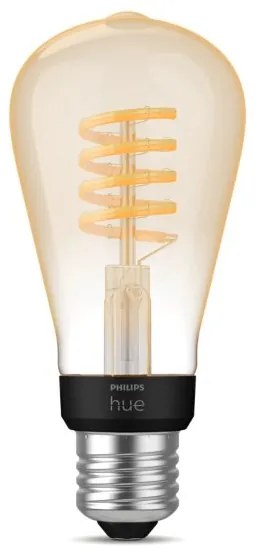 PHILIPS HUE Múdra LED filamentová žiarovka HUE, E27, ST64, 7W, 550lm, teplá biela-neutrálna biela