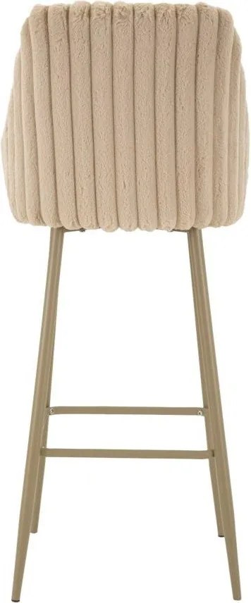 Krémové čalúnené barové stoličky v súprave 2 ks s podrúčkami (výška sedadla 78 cm) Alaska – Mauro Ferretti