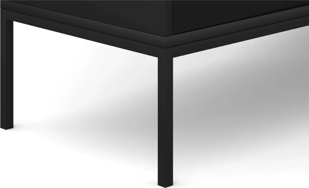 Vintino Komoda rebrovaná 154 cm čierna