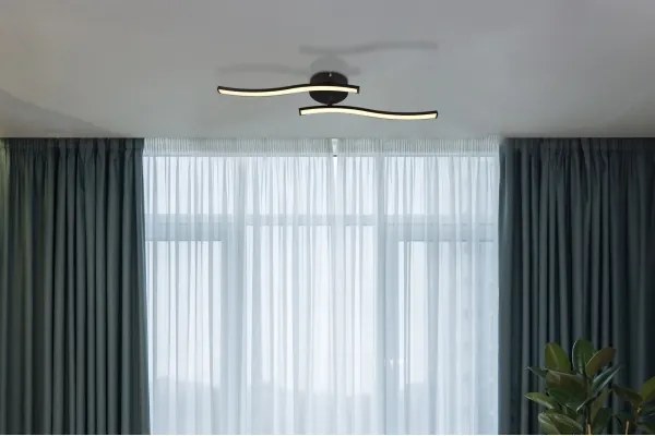 Globo 67178S - LED Prisadený luster TYLER LED/12W/230V čierna