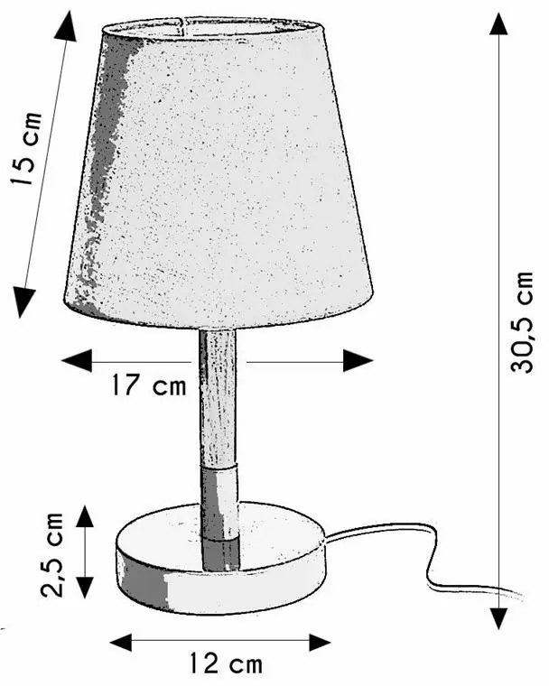 Stolná lampa s ružovým tienidlom 30,5 cm
