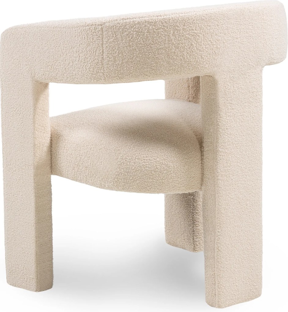 Dizajnové kreslo Lory bouclé béžové