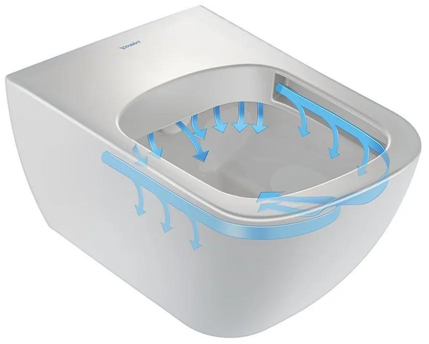 DURAVIT Vero Air závesné WC Rimless s hlbokým splachovaním, 370 x 570 mm, biela, s povrchom WonderGliss, 25250900001