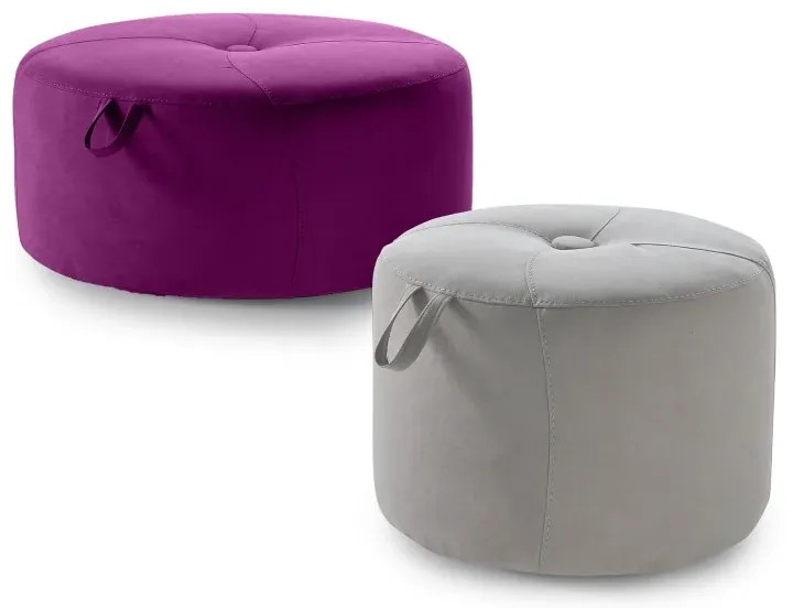 Veľký okrúhly taburet ROUND, fialová (viky 19)