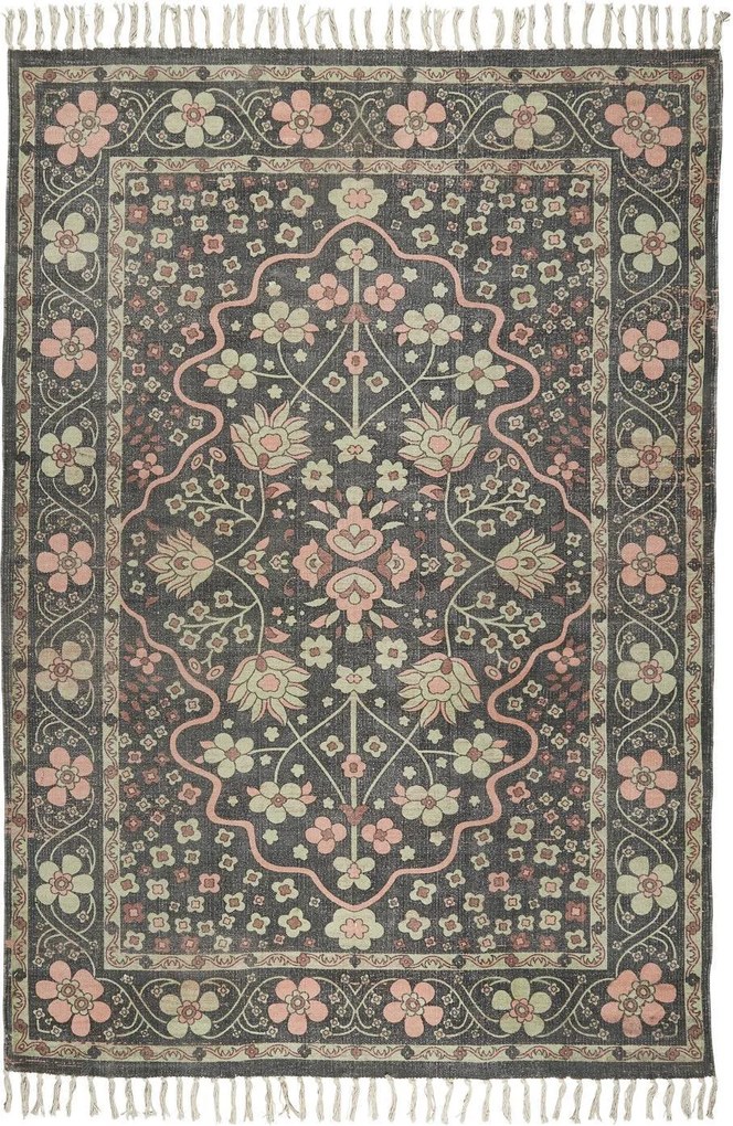 IB LAURSEN Bavlnený koberec Rose Pink/Light Green