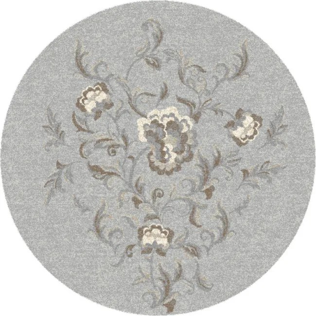 Koberec Agnella Ballata Natural Jira sivý, kruh