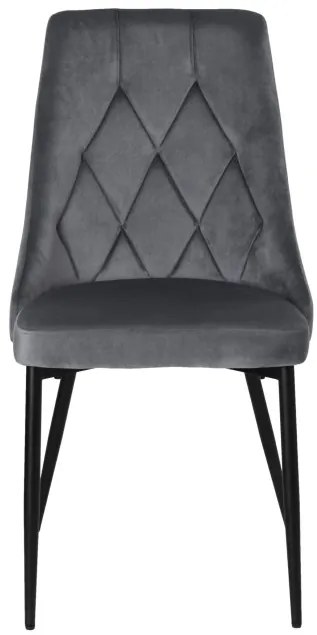 Jedálenská stolička LINCOLN zamatová, grafitová