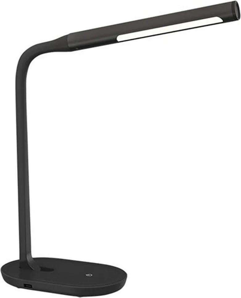 LED lampa s USB zdierkou, čierna, WO50-B