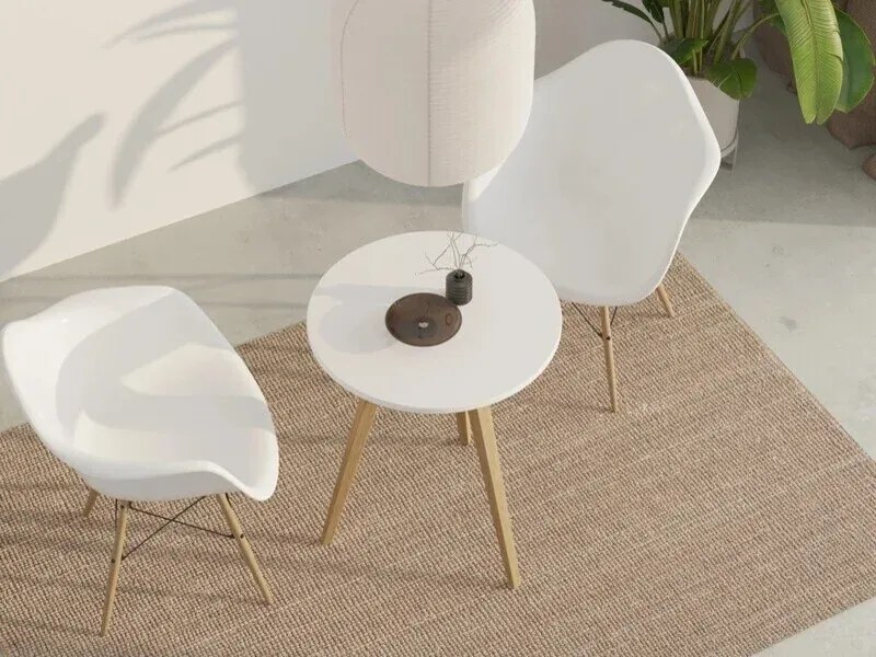 Konferenčný stolík v škandinávskom štýle 40 cm - biely