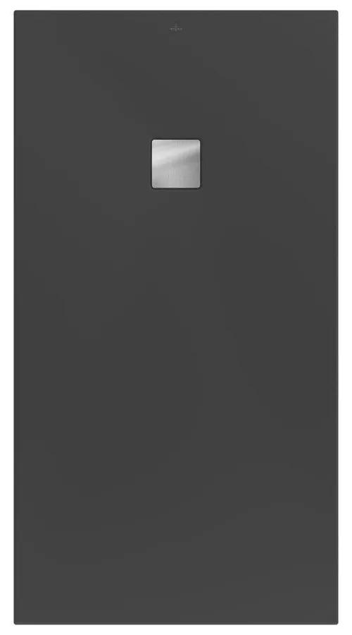VILLEROY &amp; BOCH Planeo obdĺžniková sprchová vanička akrylátová, s technológiou RockLite, štandardný model, protišmyk (B), 1700 x 900 x 48 mm, Anthracite, UDA1790PLA2V-1S