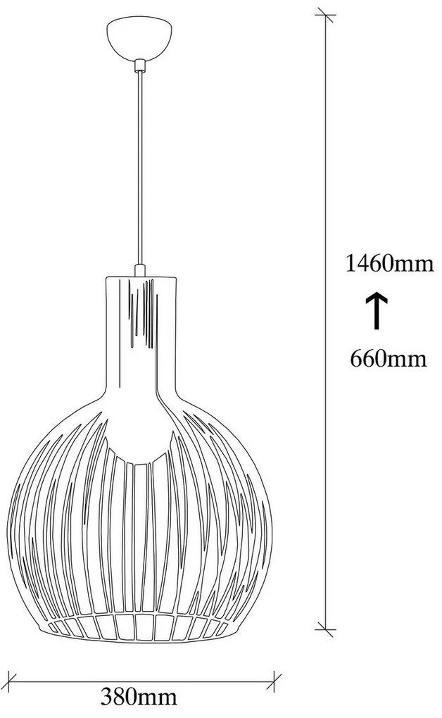 Závesný lustr Fellini - MR - 756, čierna