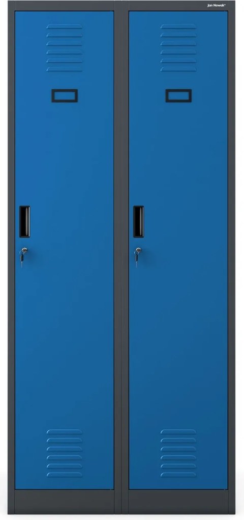 Šatníková skriňa Kacper 80x180: antracitovo-modrá