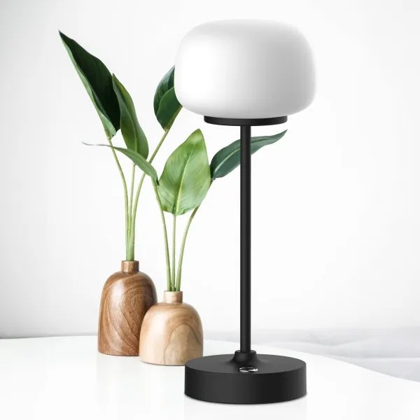 LED Stmievateľná dotyková stolná lampa RIMINI LED/2W/5V USB 2000 mAh čierna/biela