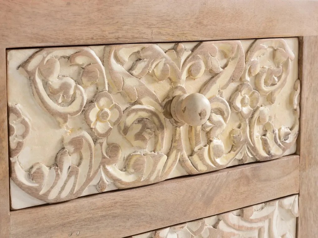 furniture-nabytek.cz - Masivní koupelnová spodní skříňka Delhi z mangového dřeva, lakovaná, hnědá – 43×30×80 cm