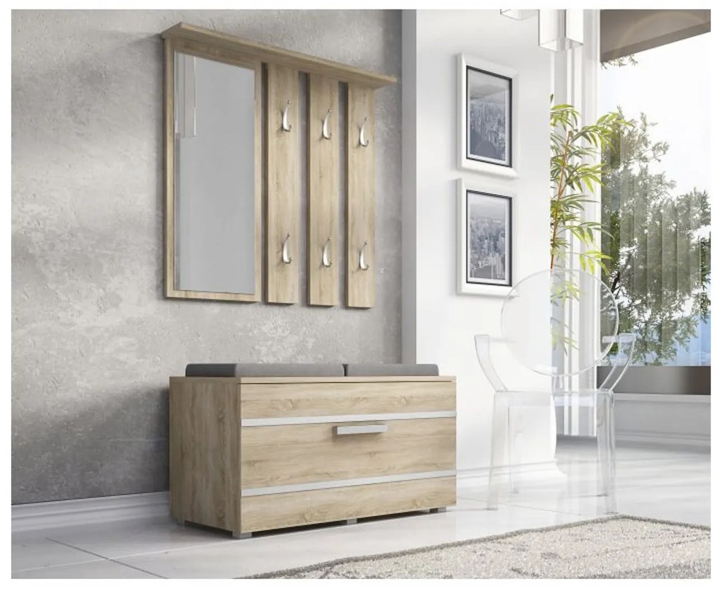 Predsieňová stena s botníkom OPAL dub sonoma