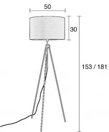Stojací lampa ZUIVER LESLEY, black Zuiver 5100076