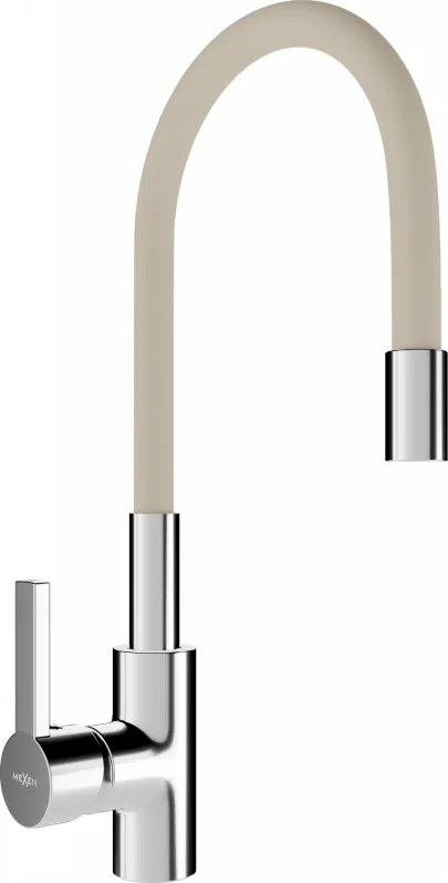 Mexen Flex kuchynská batéria, chrómová/béžová - 670900-09