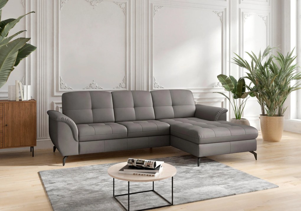XXXLutz ROHOVÁ SEDAČKA, textil, koža, mokka Sit & More - Sedačky - 000144016317