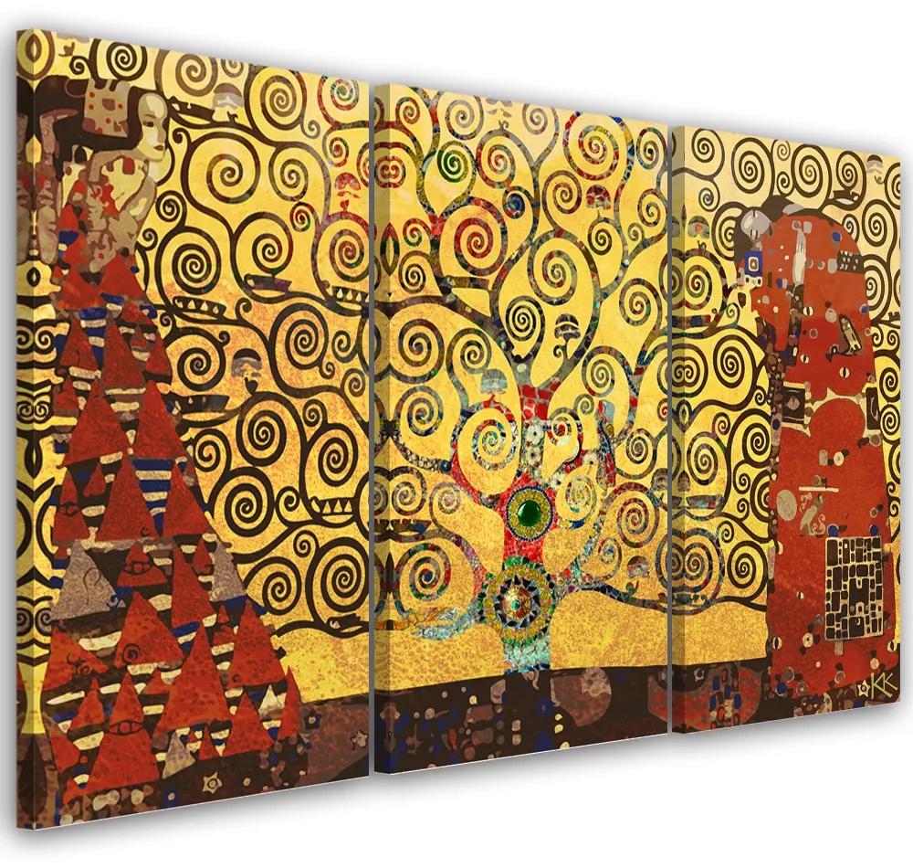 Obraz na plátně třídílný, Strom života - 150x100 cm