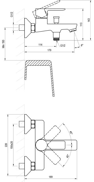 Ravak X070491 - vaňová batéria SOLAR čierna