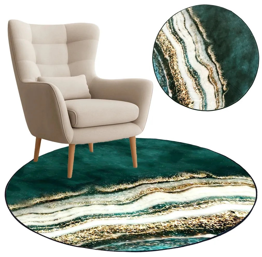 TZ Okrúhly mramorový koberec Kiara Rozmer: 100