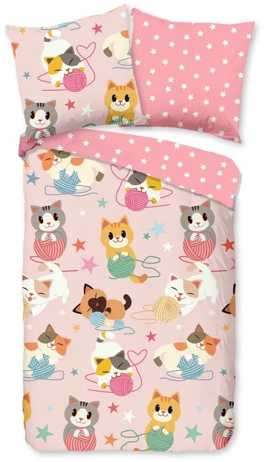 Bavlnené detské obliečky na jednolôžko 140x200 cm Cats - Bonami Selection