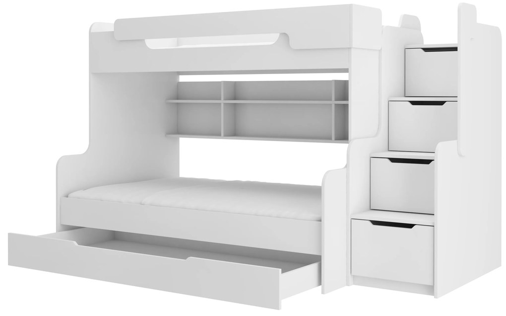 Poschodová detská posteľ 200x90 cm, 200x120 cm. Akcia -17%. Vlastná spoľahlivá doprava až k Vám domov. 1052338