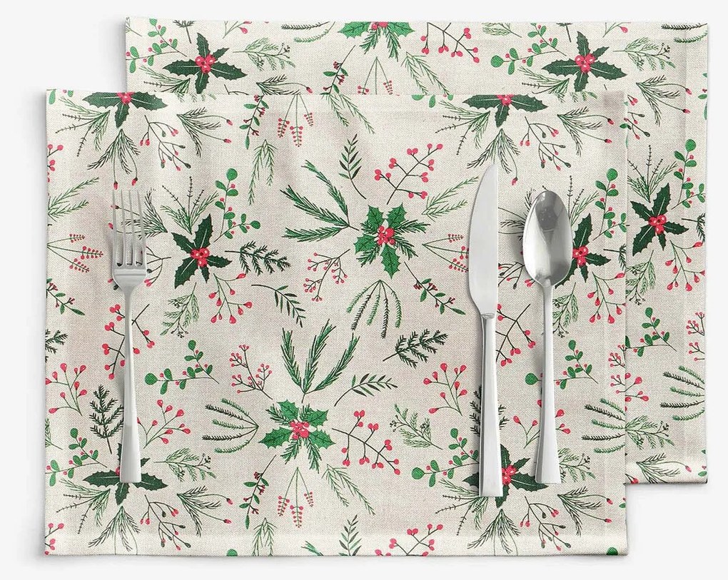 Goldea prestieranie na stôl valencia - lesné vetvičky - sada 2ks 30 x 40 cm