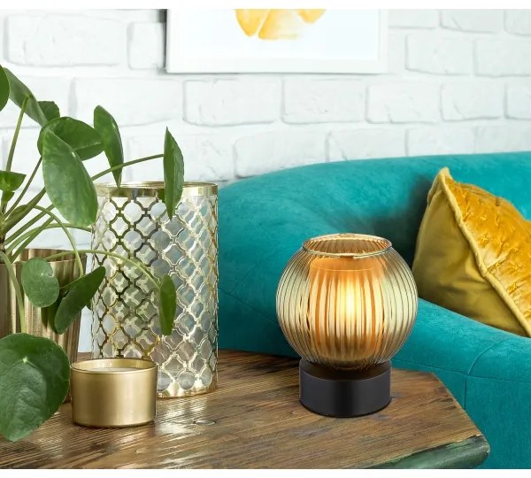 Globo 15638TG - Stolná lampa ZUMBA 1xE27/25W/230V pr. 15 cm zelená