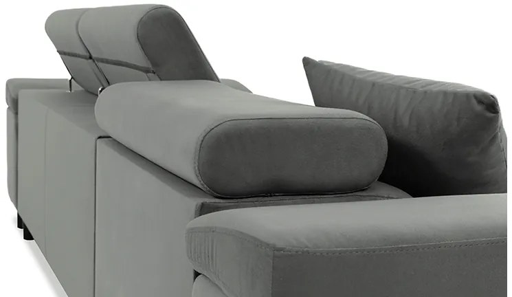 Rohová rozkladacia sedačka v tvare U Torezio Mini, Dostupné poťahy: ekokoža Soft 017 (biela) + Lux 05, Strana: ľavá