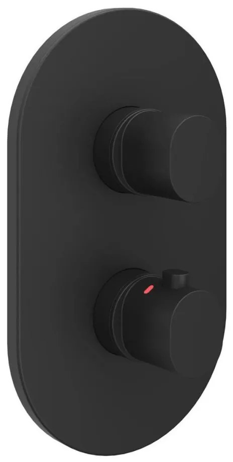 Ravak X070467 - Termostatická sprchová batéria pre podomietkovú inštaláciu CHROME čierna