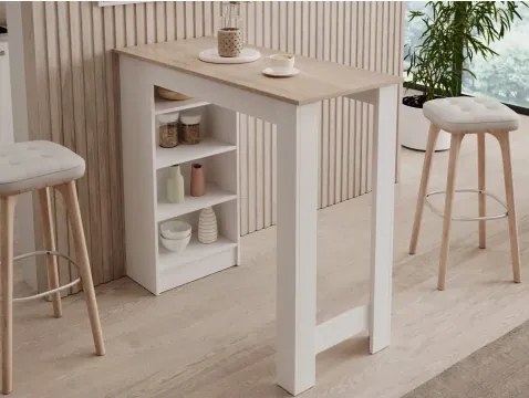 Barový stôl Mojito, bílý/dub sonoma%