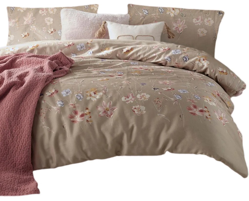 SATÉNOVÉ OBLIEČKY ROSABELLA EXCLUSIVE 160X200 CM, 2KS 70X80 CM KVETY