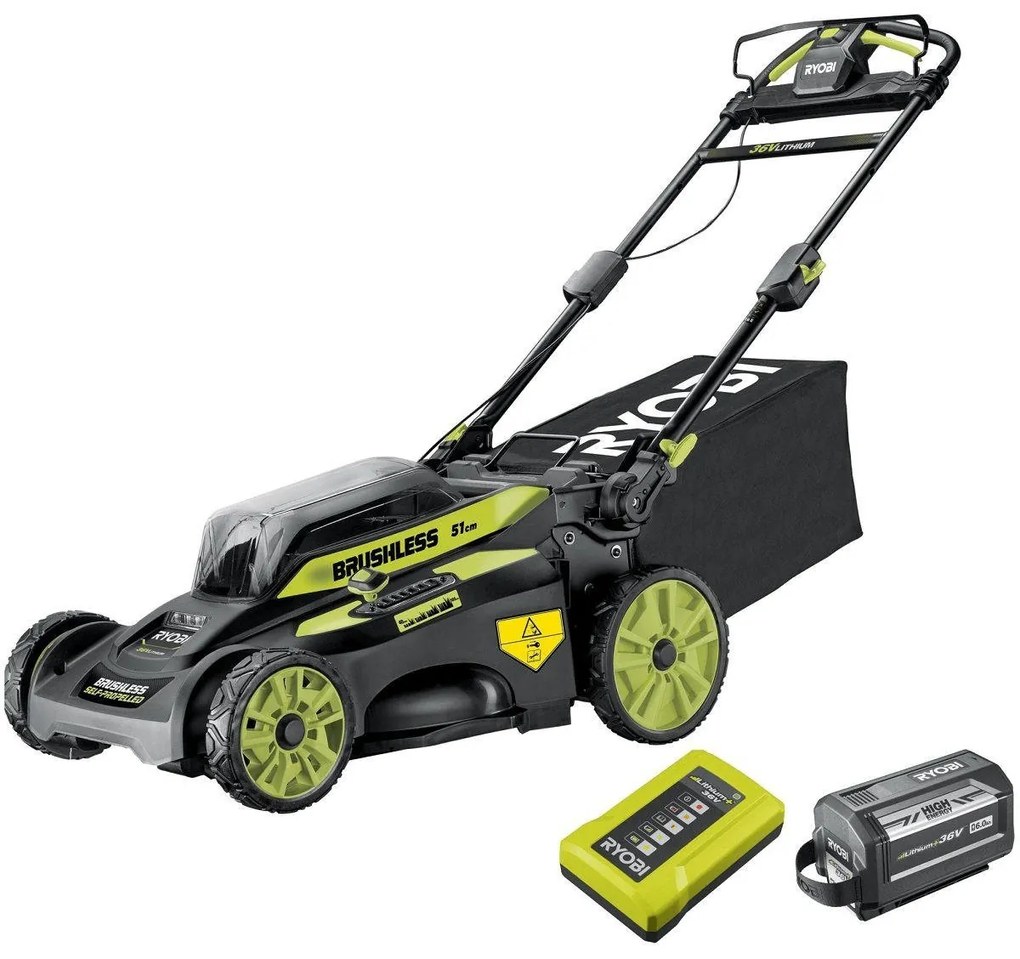 AKU kosačka s pojazdom - RYOBI RY36LMX51A-160; 51 cm; 36 V