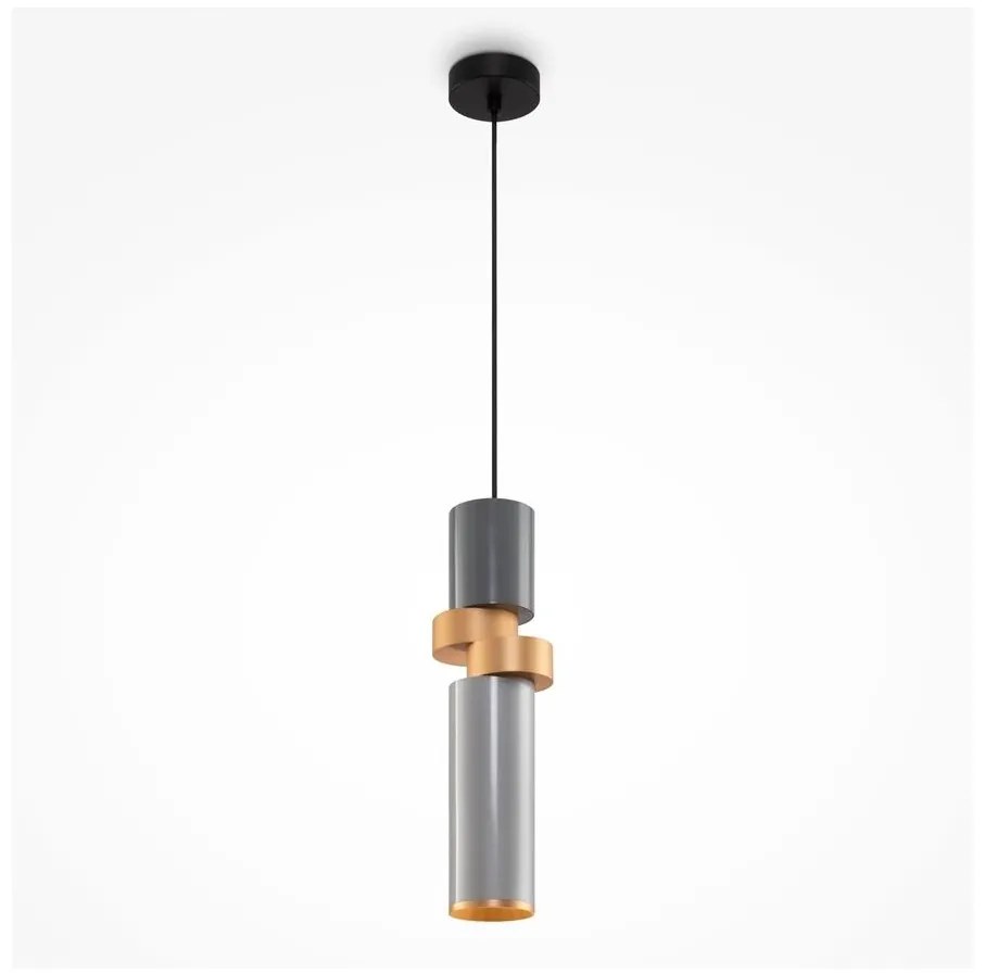 Maytoni MOD303PL-01CFL2 - Luster na lanku PALETTE 1xGU10/40W/230V šedá/zlatá