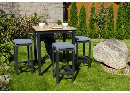 Doppler EXPERT WOOD antracit - záhradná gastro barová súprava 4+1