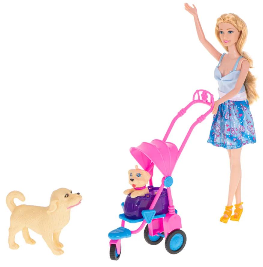 Bábika na prechádzke so psíkmi | BCX5451
