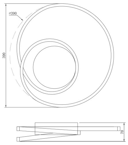 Zuma Line 4103-1WH - LED Stropné svietidlo WILLIS LED/22W/230V biela