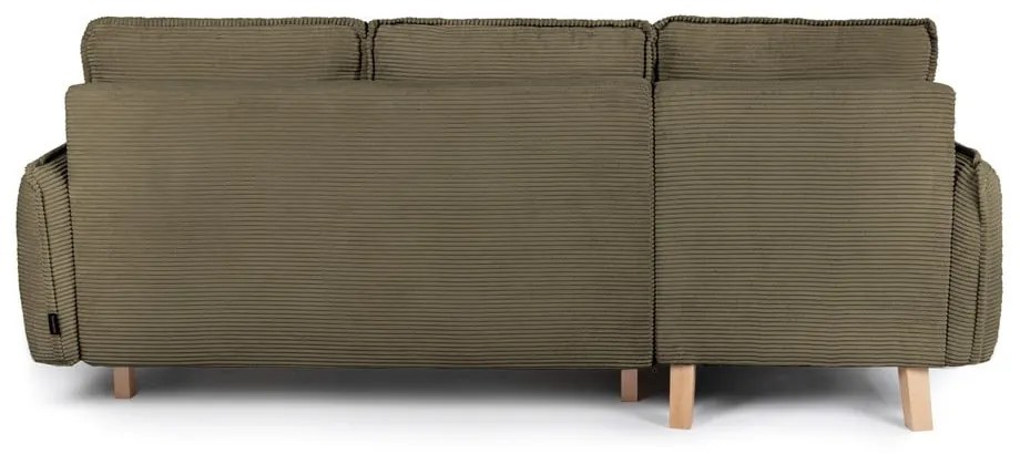 Zelená menčestrová rozkladacia rohová pohovka (variabilná) Tori – Bonami Selection