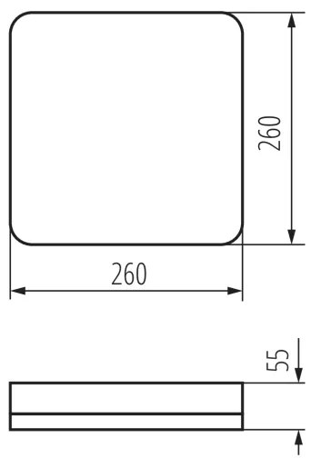 Kanlux 37296- LED Technické stropné svietidlo IPER LED/26W/230V IK10 IP65 hranatý biela