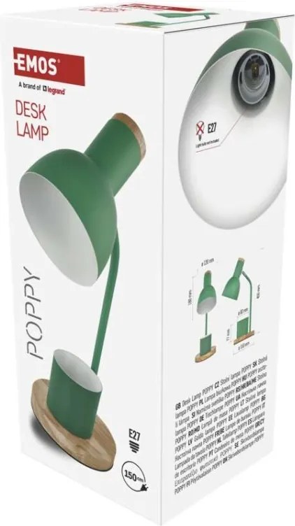Stolná lampa Poppy zelená